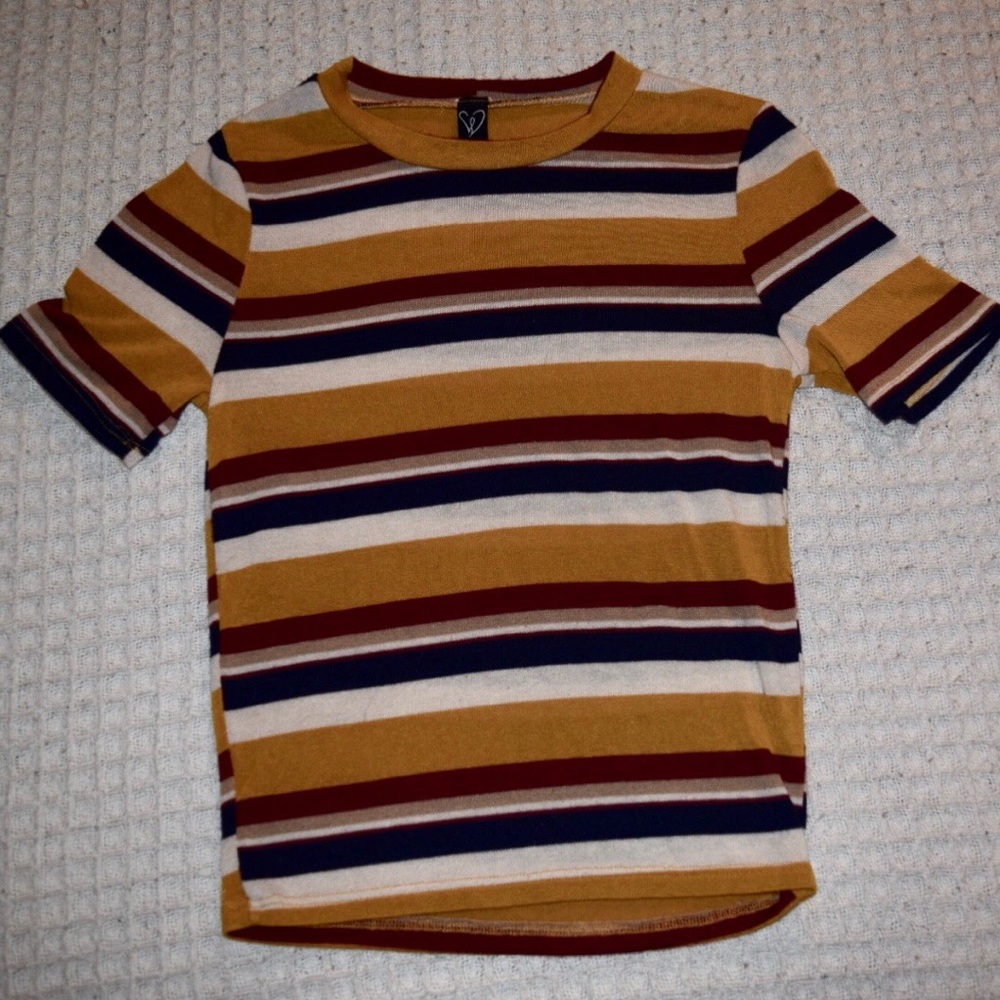 striped windsor crop top